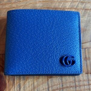 Gucci Navy Leather Card Holder